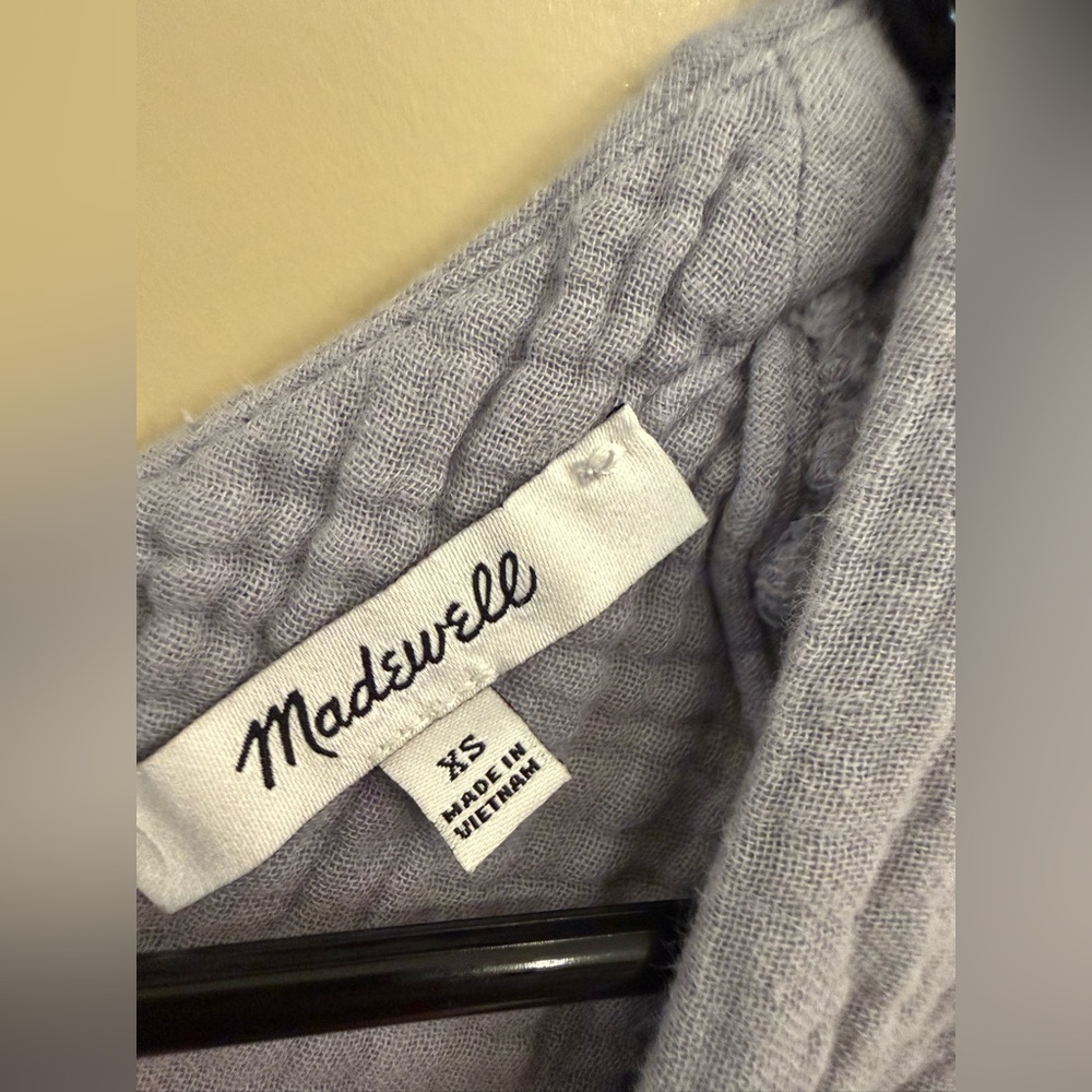 MADEWELL Lightspun Renwood Button Back Top in Faded Lavender size XS - Picture 4 of 5